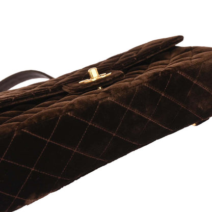 Chanel Brown Velvet Chain Backpack