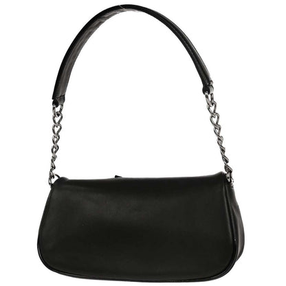 Chanel Black Lambskin Choco Bar Camellia Handbag