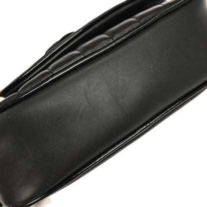 Chanel Black Lambskin Choco Bar Camellia Handbag