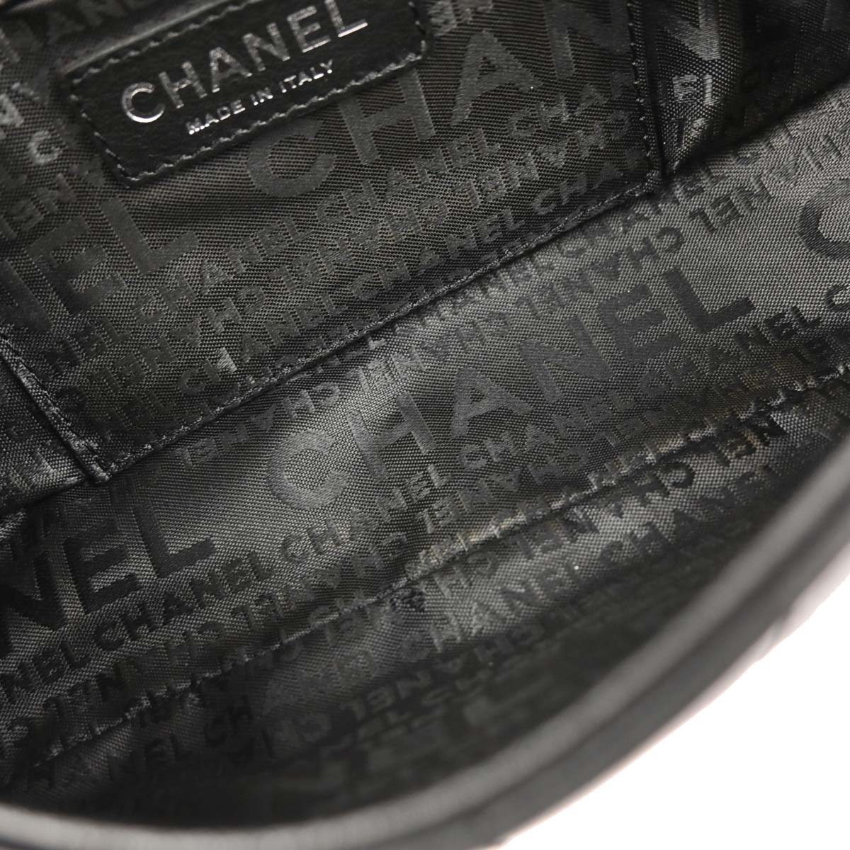 Chanel Black Lambskin Choco Bar Camellia Handbag