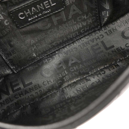 Chanel Black Lambskin Choco Bar Camellia Handbag