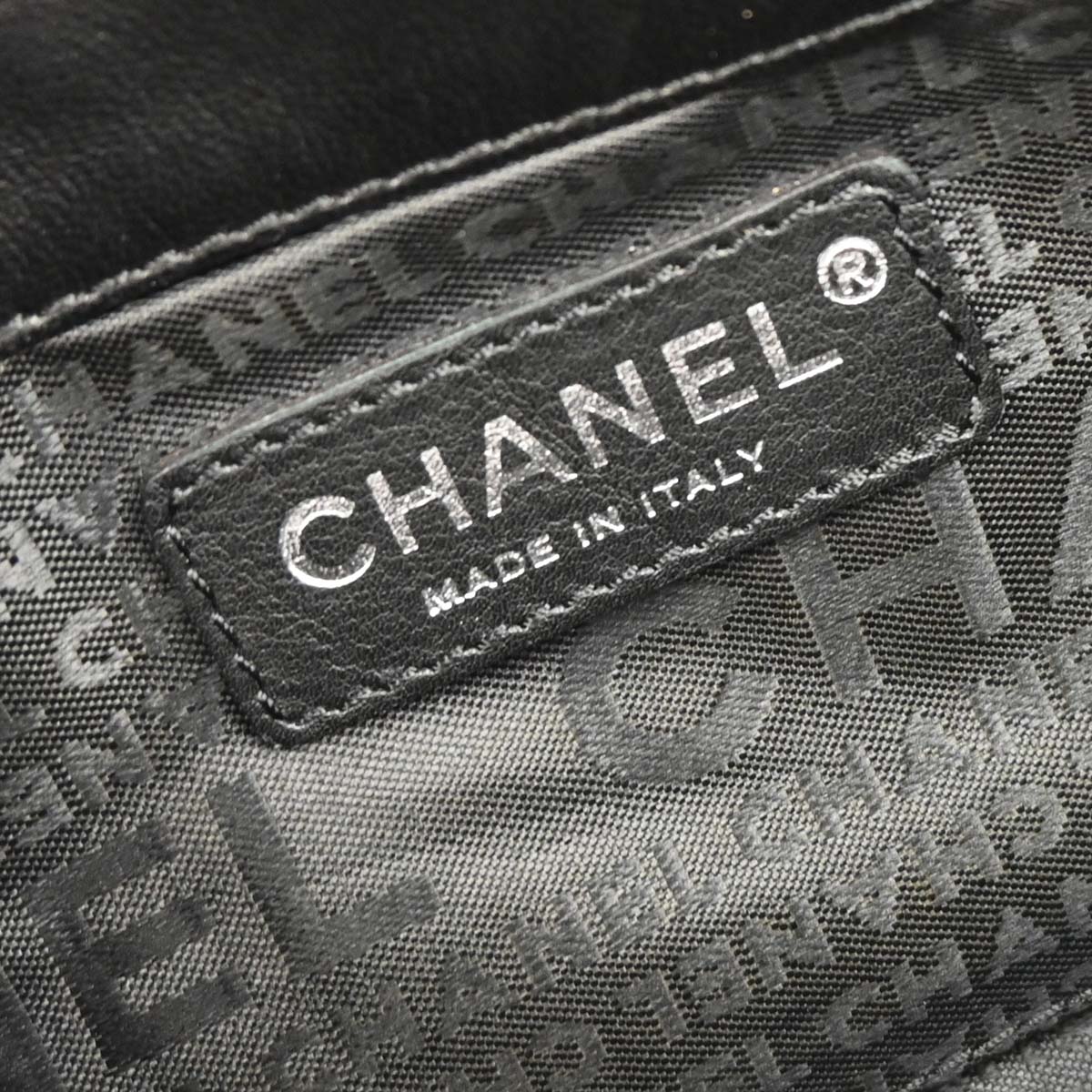 Chanel Black Lambskin Choco Bar Camellia Handbag