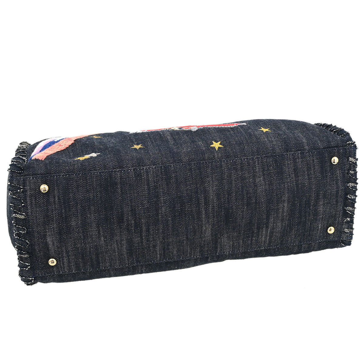 Chanel Navy Denim Night Flight Tote Handbag