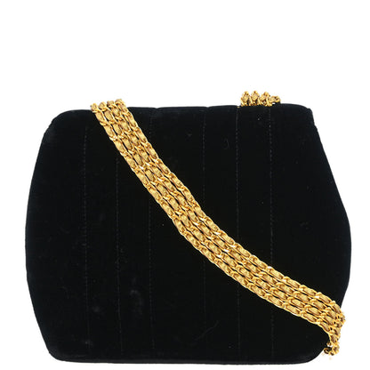 Chanel Black Velvet Mademoiselle Shoulder Bag