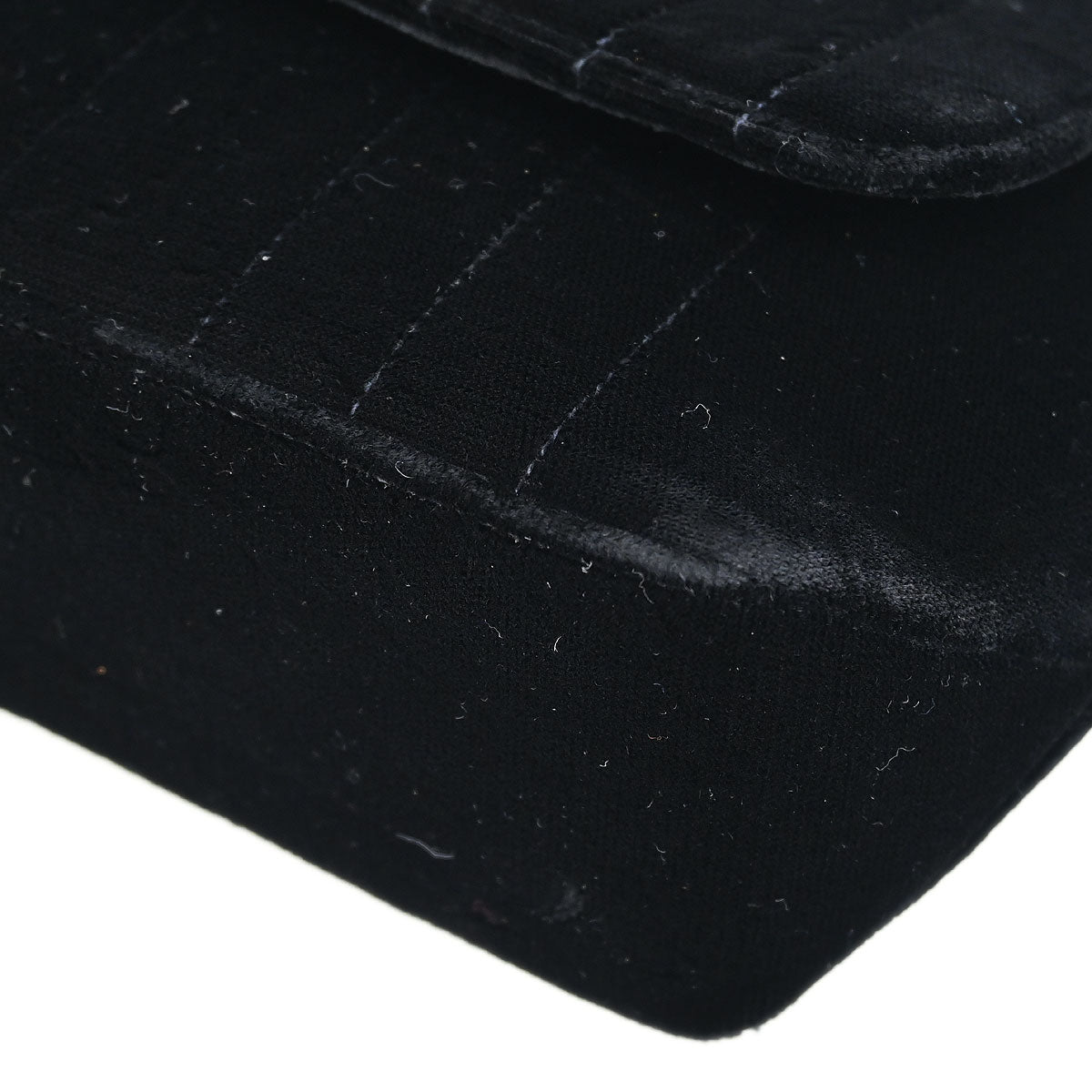 Chanel Black Velvet Mademoiselle Shoulder Bag