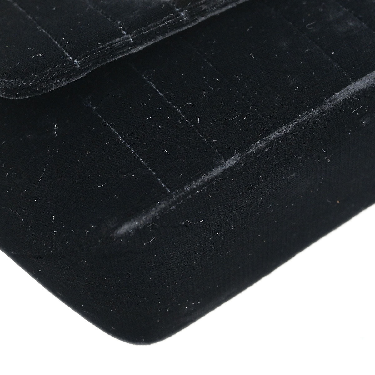 Chanel Black Velvet Mademoiselle Shoulder Bag