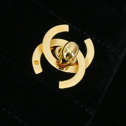 Chanel Black Velvet Mademoiselle Shoulder Bag