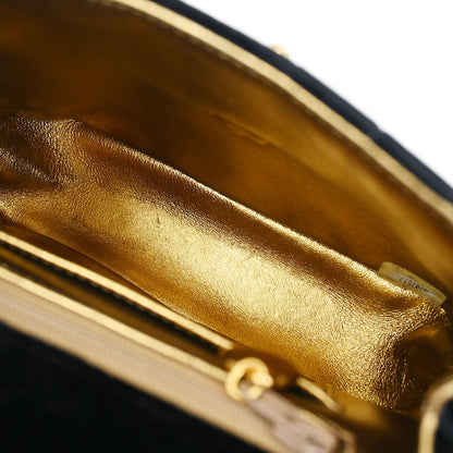 Chanel Black Velvet Mademoiselle Shoulder Bag