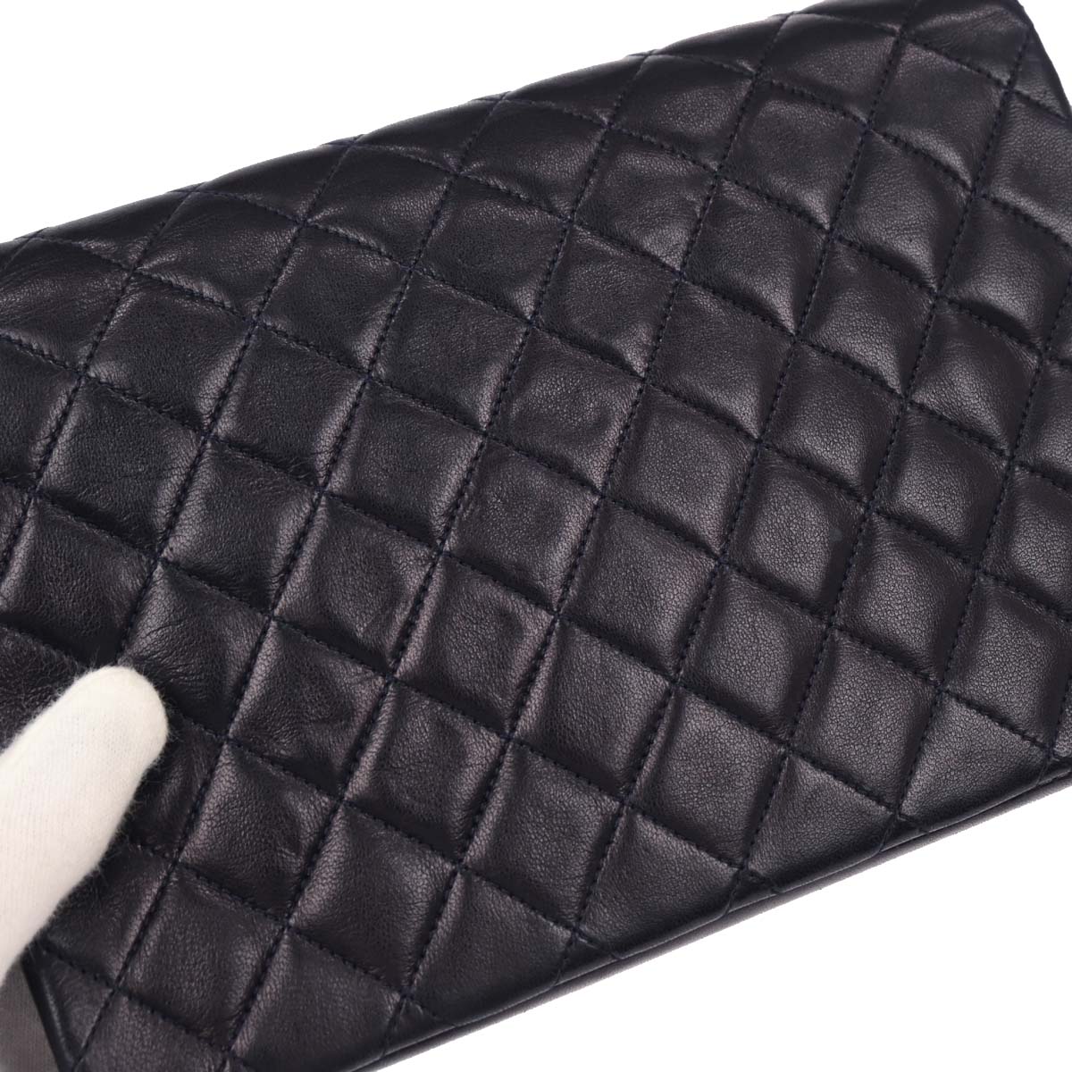 Chanel Navy Lambskin Shoulder Bag