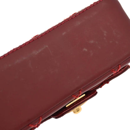 Chanel Red Calfskin Wild Stitch Mini Classic Square Flap Bag