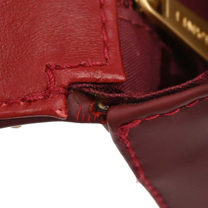 Chanel Red Calfskin Wild Stitch Mini Classic Square Flap Bag