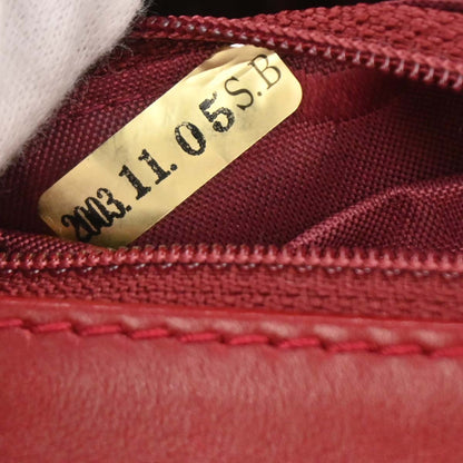 Chanel Red Calfskin Wild Stitch Mini Classic Square Flap Bag