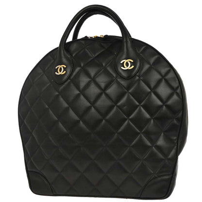 Chanel Black Lambskin Paris Handbag