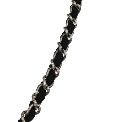 Chanel Black Canvas Chain Print Handbag