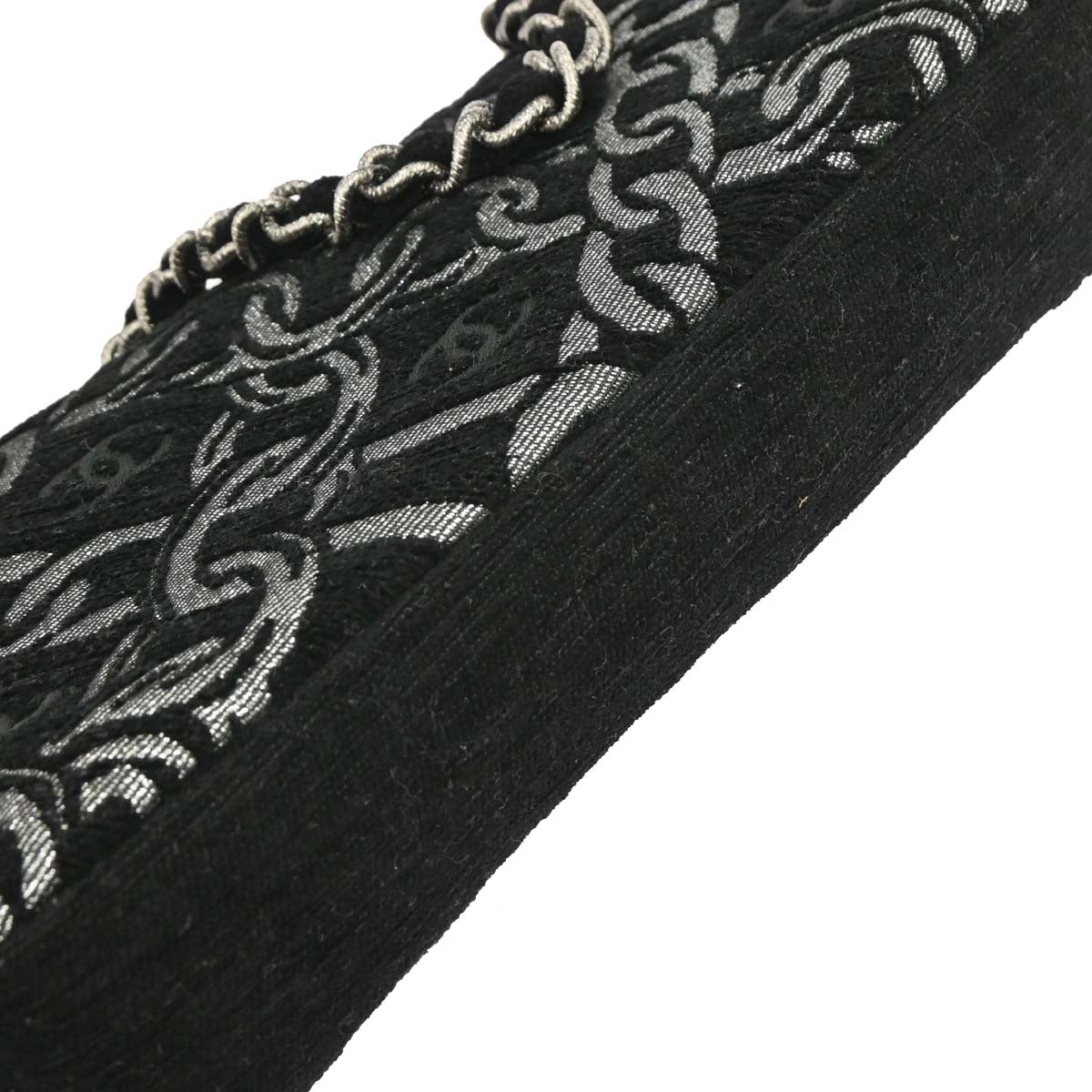 Chanel Black Canvas Chain Print Handbag