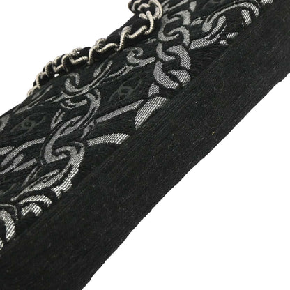 Chanel Black Canvas Chain Print Handbag