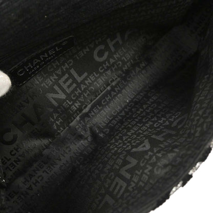 Chanel Black Canvas Chain Print Handbag