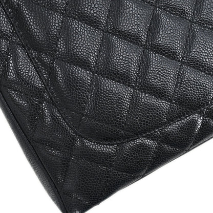 Chanel Black Caviar Grand Shopping Tote GST Chain Handbag