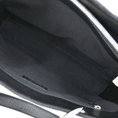 Chanel Black Caviar Grand Shopping Tote GST Chain Handbag