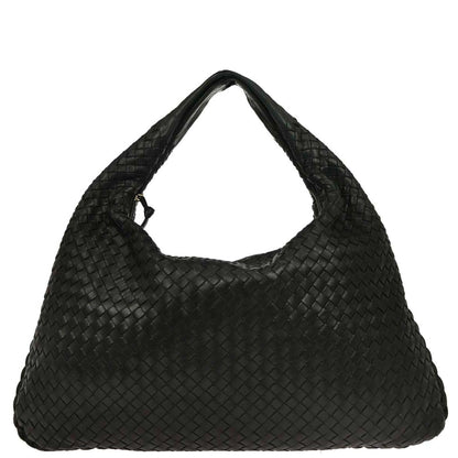 Bottega Veneta Black Intrecciato Hobo Handbag