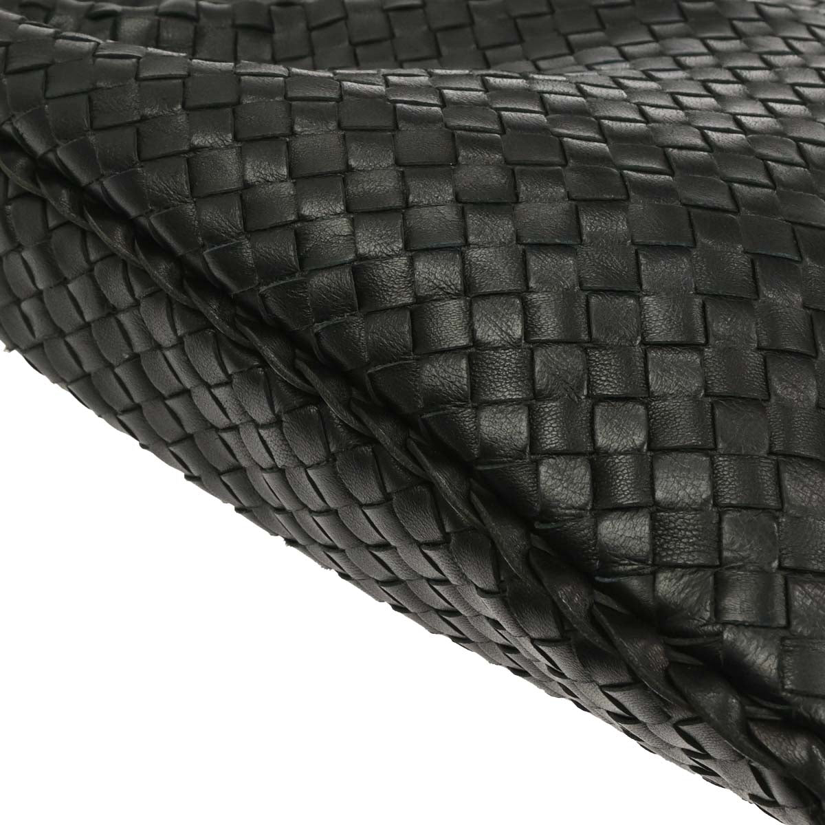 Bottega Veneta Black Intrecciato Hobo Handbag