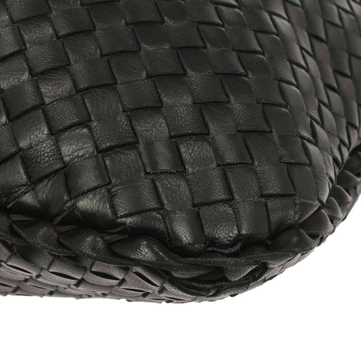 Bottega Veneta Black Intrecciato Hobo Handbag