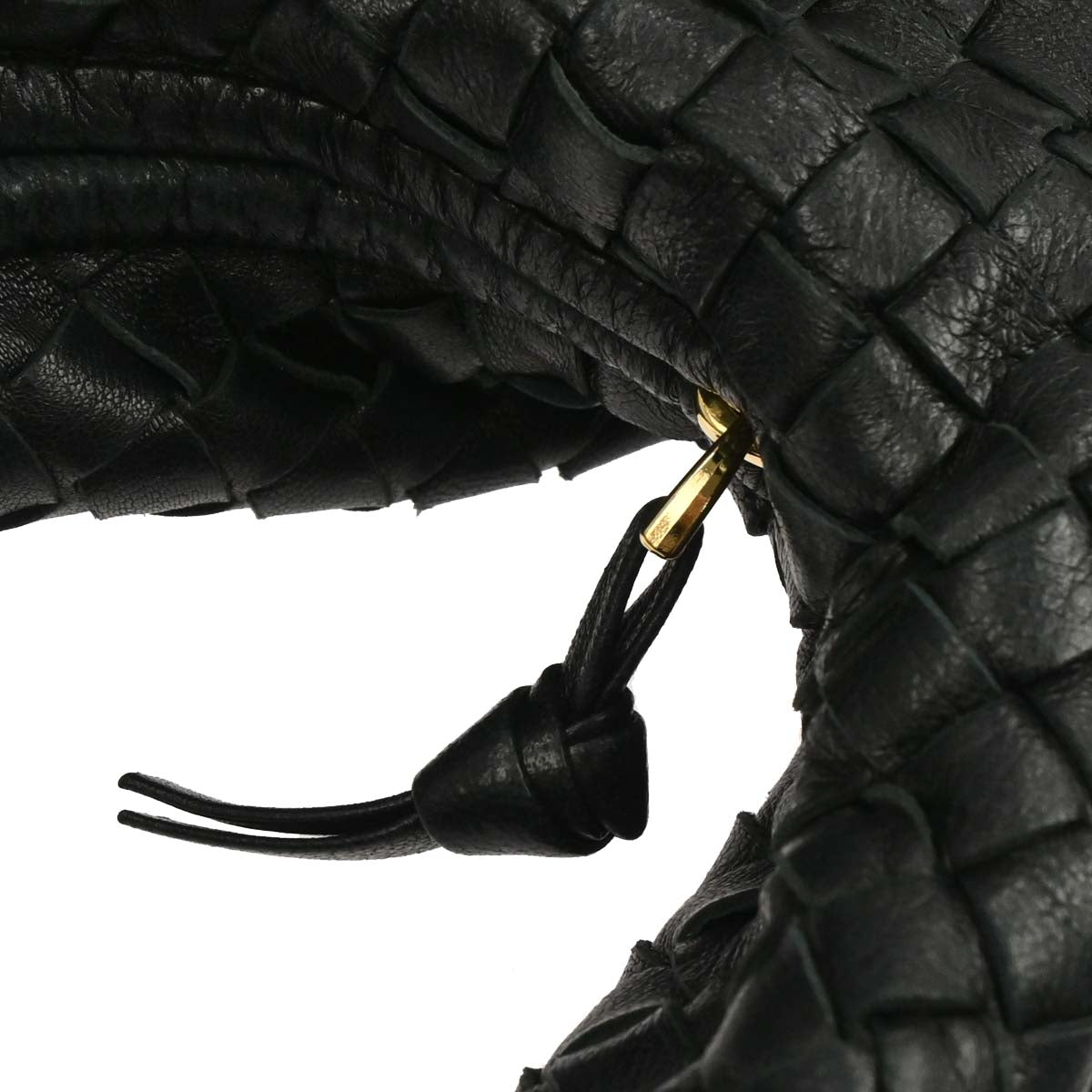 Bottega Veneta Black Intrecciato Hobo Handbag