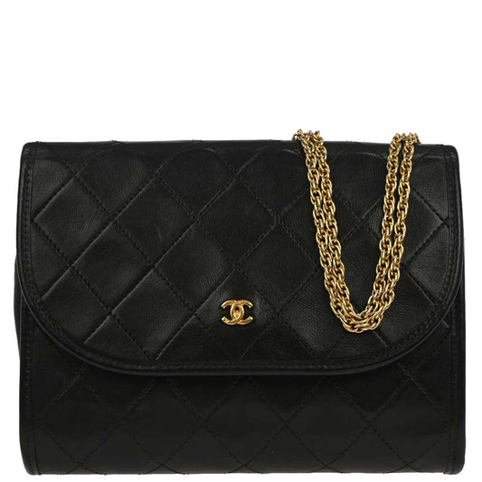 Chanel Black Lambskin Shoulder Bag