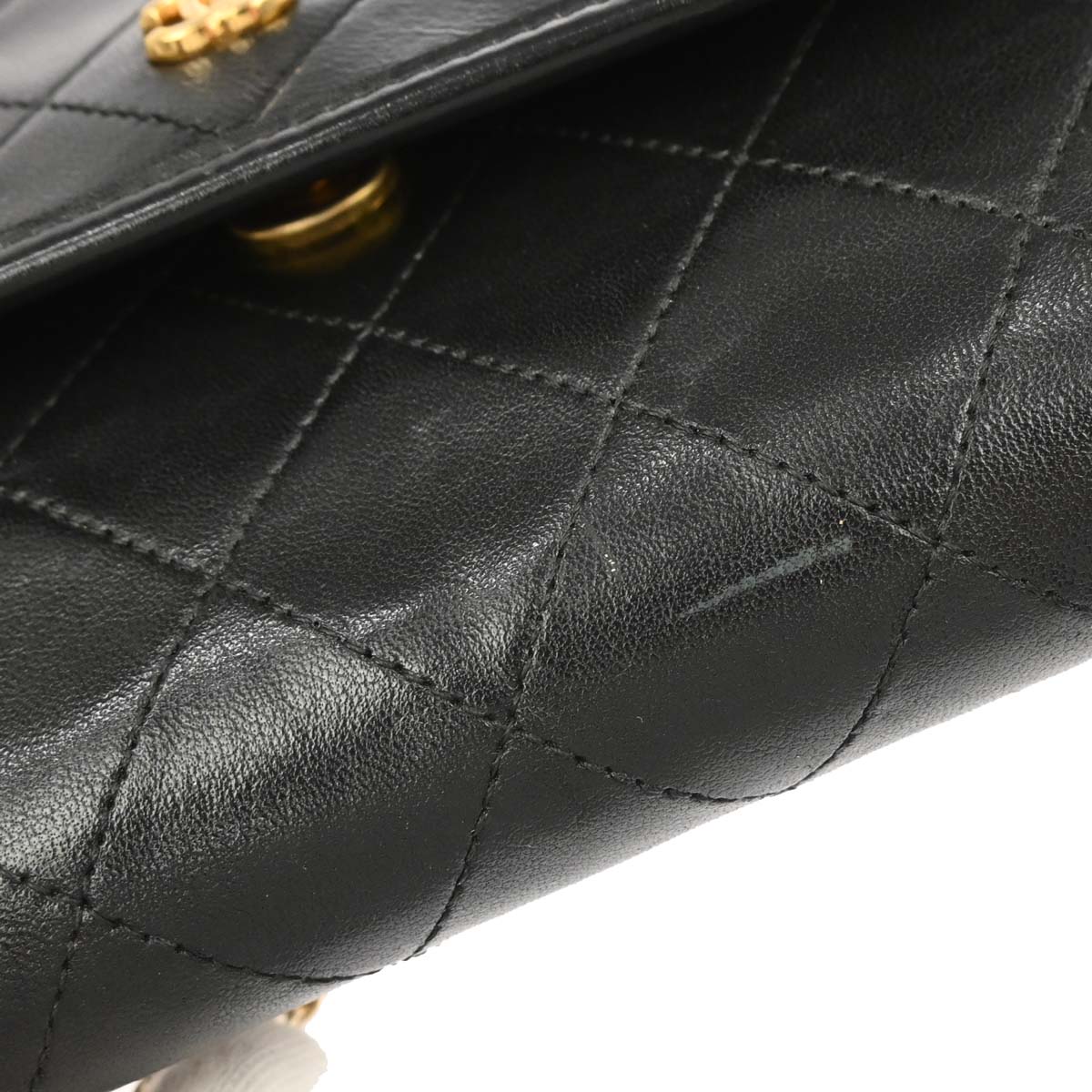 Chanel Black Lambskin Shoulder Bag