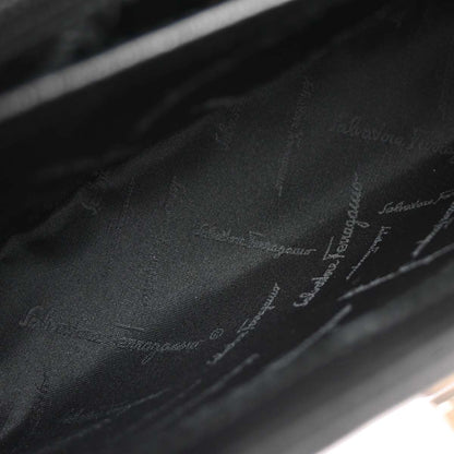 Salvatore Ferragamo Black Gancini 2way Shoulder Handbag