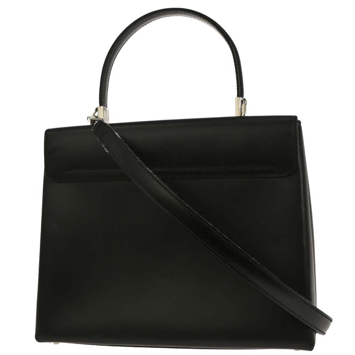 Salvatore Ferragamo Black Gancini 2way Shoulder Handbag