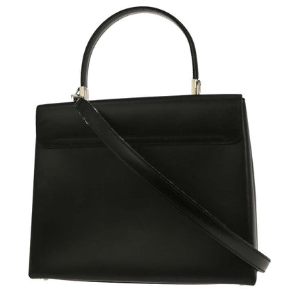 Salvatore Ferragamo Black Gancini 2way Shoulder Handbag
