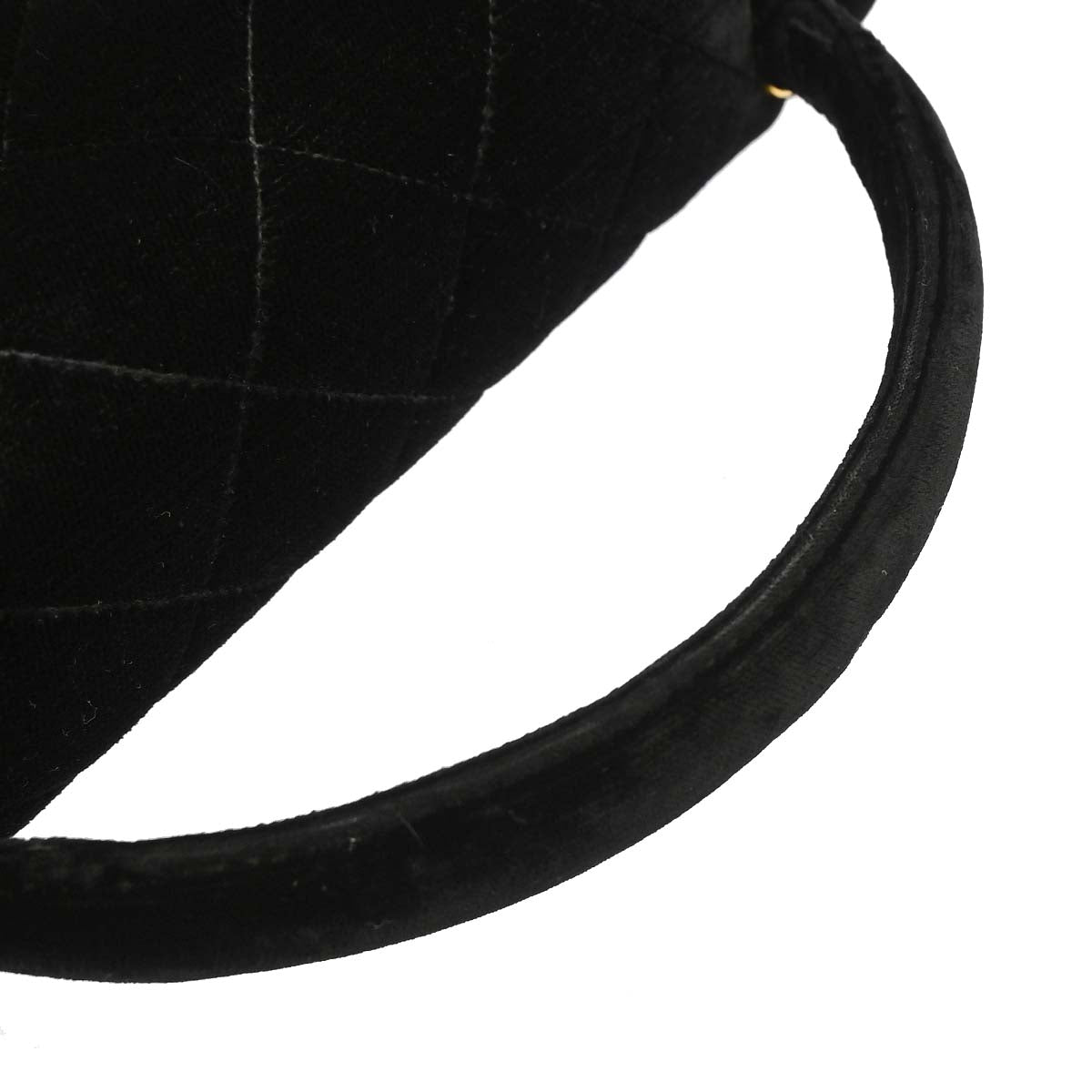 Chanel 1996-1997 Black Velvet Kelly Handbag