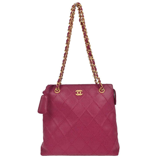 Chanel Pink Caviar Bicolore Tote Handbag
