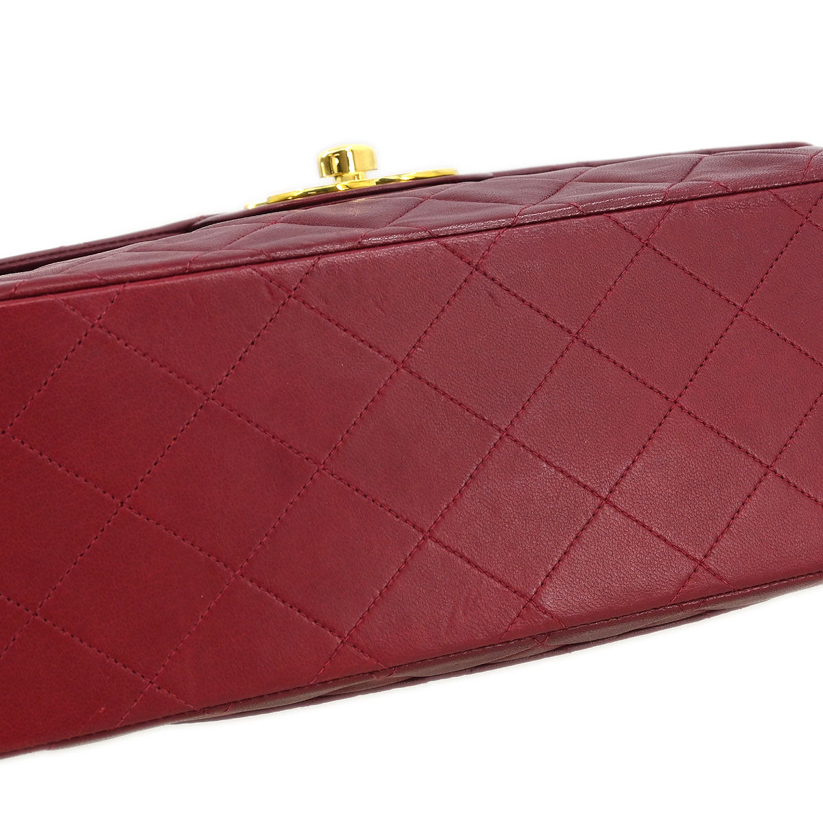 Chanel 1991-1994 Bordeaux Lambskin Maxi Classic Flap Shoulder Bag