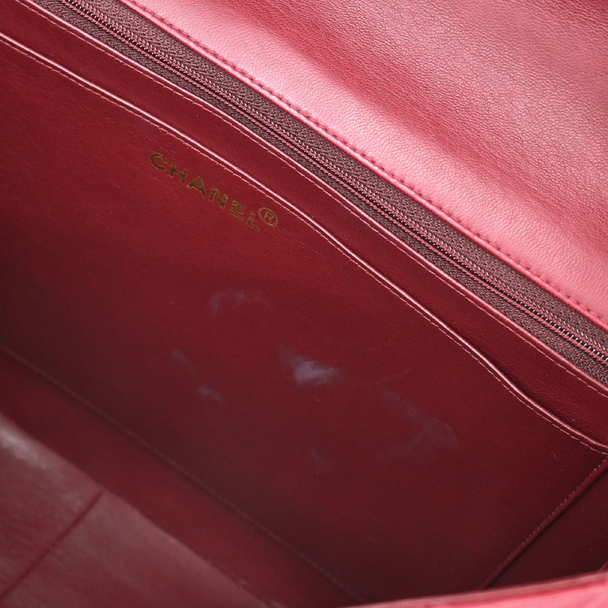 Chanel 1991-1994 Bordeaux Lambskin Maxi Classic Flap Shoulder Bag