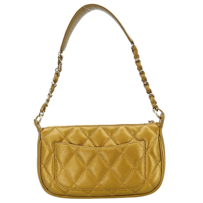 Chanel Gold Caviar Fringe Handbag