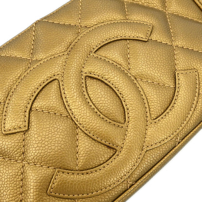 Chanel Gold Caviar Fringe Handbag