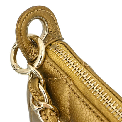 Chanel Gold Caviar Fringe Handbag