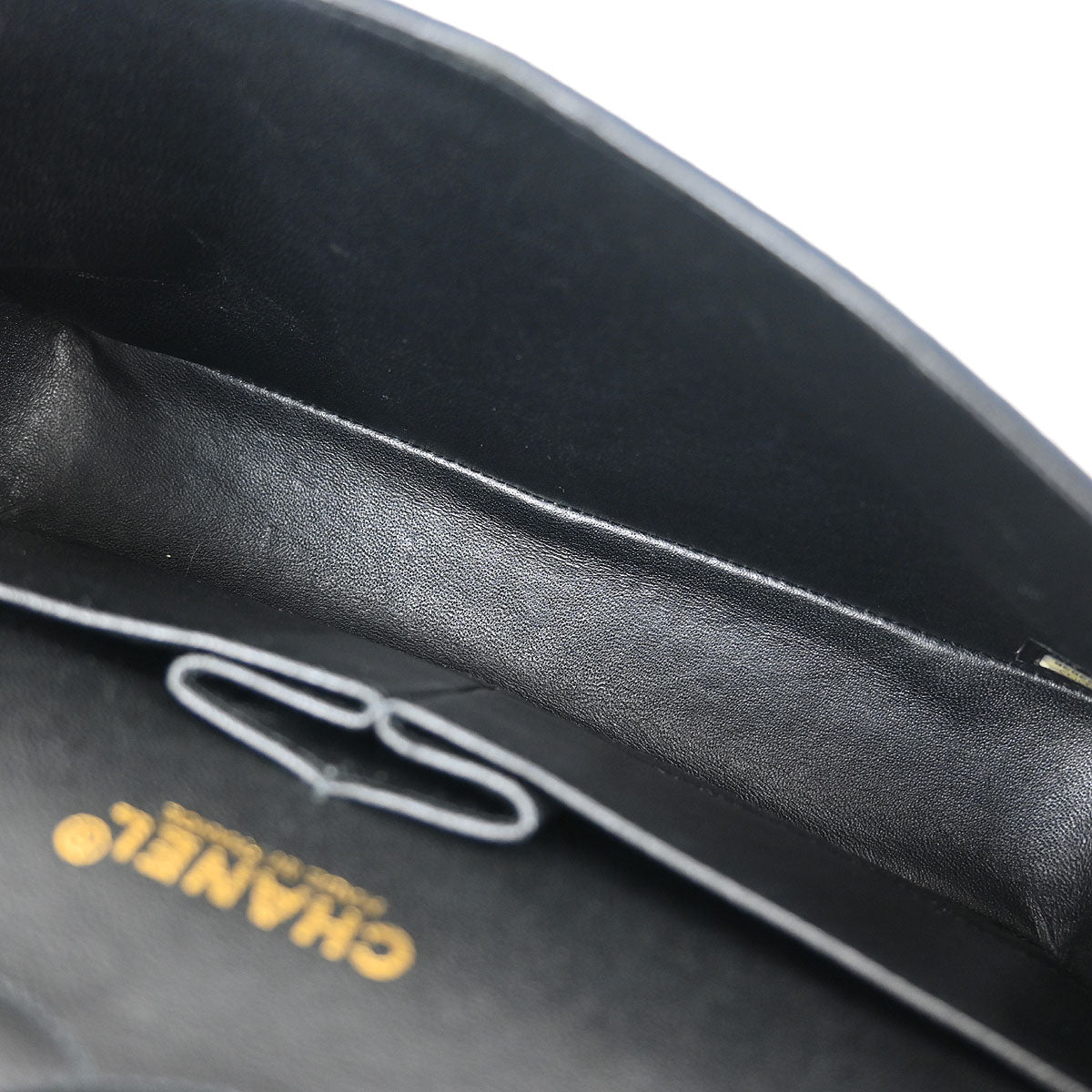 Chanel Navy Canvas Icon Medium Classic Double Flap Shoulder Bag