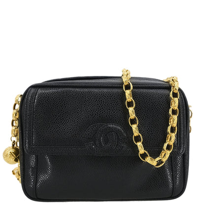 Chanel Black Caviar Camera Bag Mini