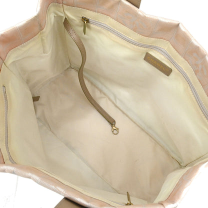 Chanel Beige Jacquard Nylon New Travel Line Tote Handbag