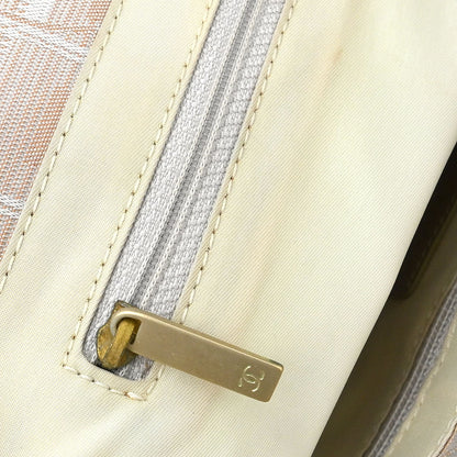 Chanel Beige Jacquard Nylon New Travel Line Tote Handbag