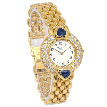 Chopard Ref.10/5352-23 Quartz Watch 18KYG Diamond Sapphire