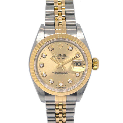 Rolex Oyster Perpetual Datejust 26mm Ref.69173G Watch 18KYG SS Diamond