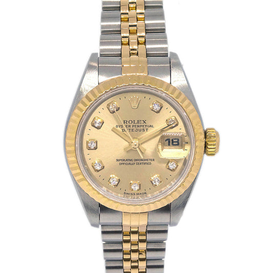 Rolex Oyster Perpetual Datejust 26mm Ref.69173G Watch 18KYG SS Diamond