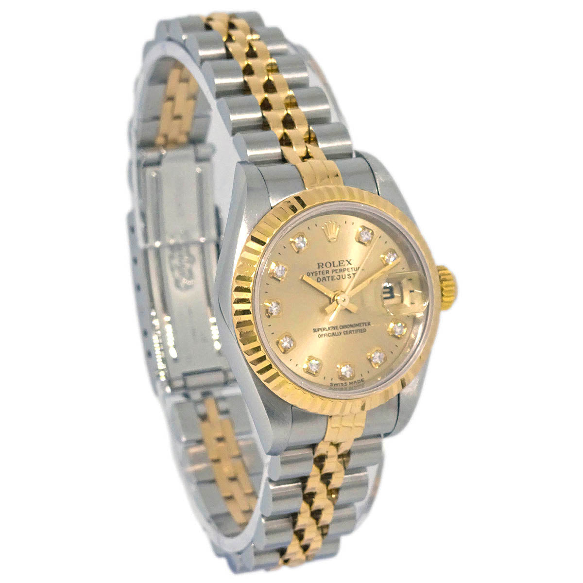 Rolex Oyster Perpetual Datejust 26mm Ref.69173G Watch 18KYG SS Diamond