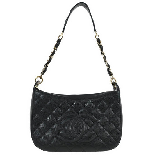Chanel Black Caviar  Hobo Handbag