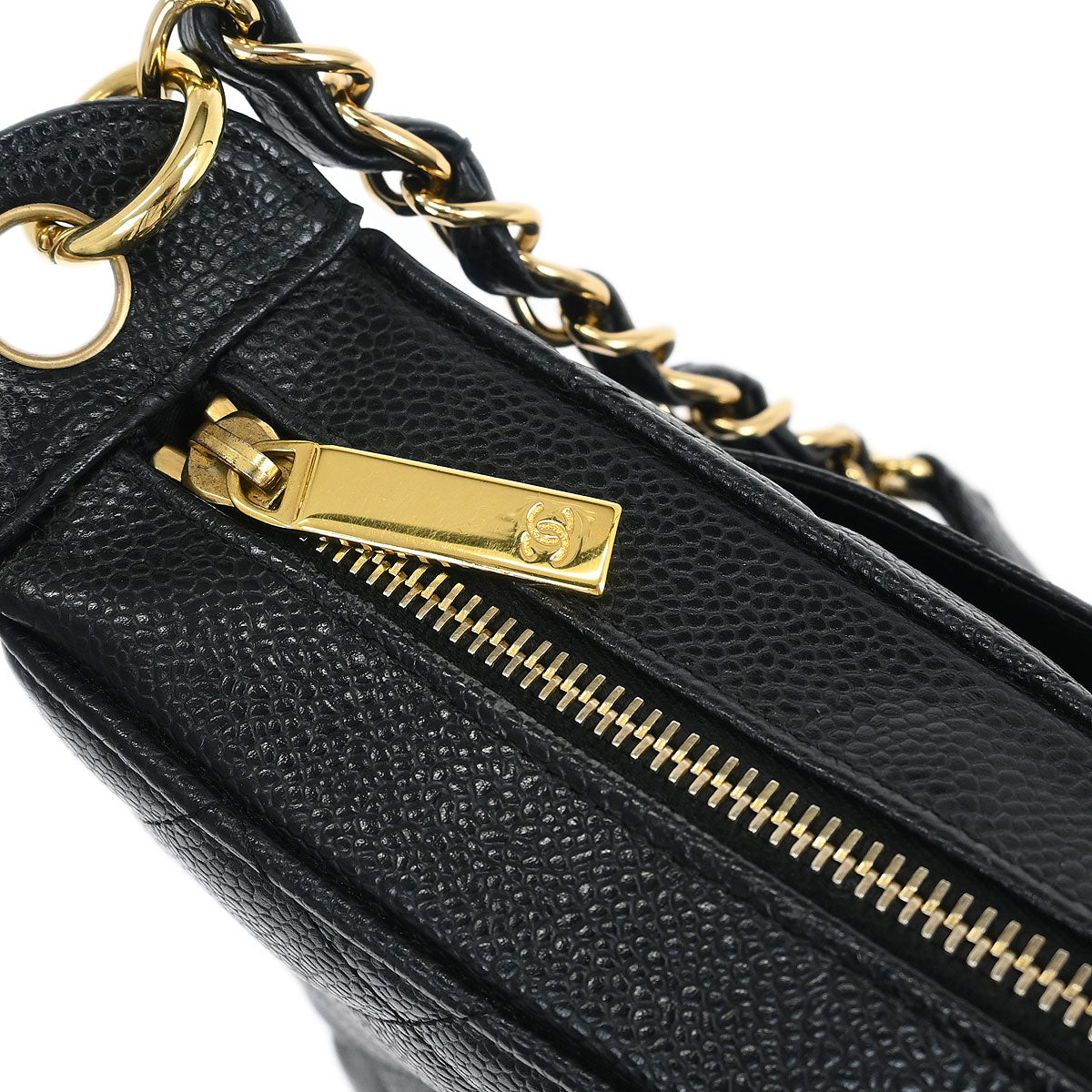 Chanel Black Caviar  Hobo Handbag