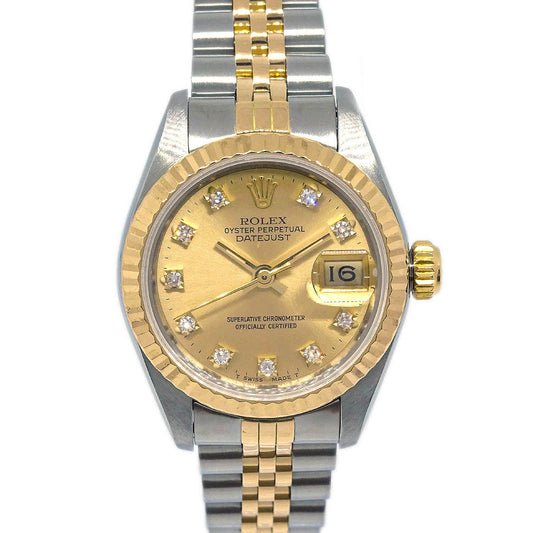 Rolex Oyster Perpetual Datejust 26mm Ref.69173G Watch 18KYG SS Diamond